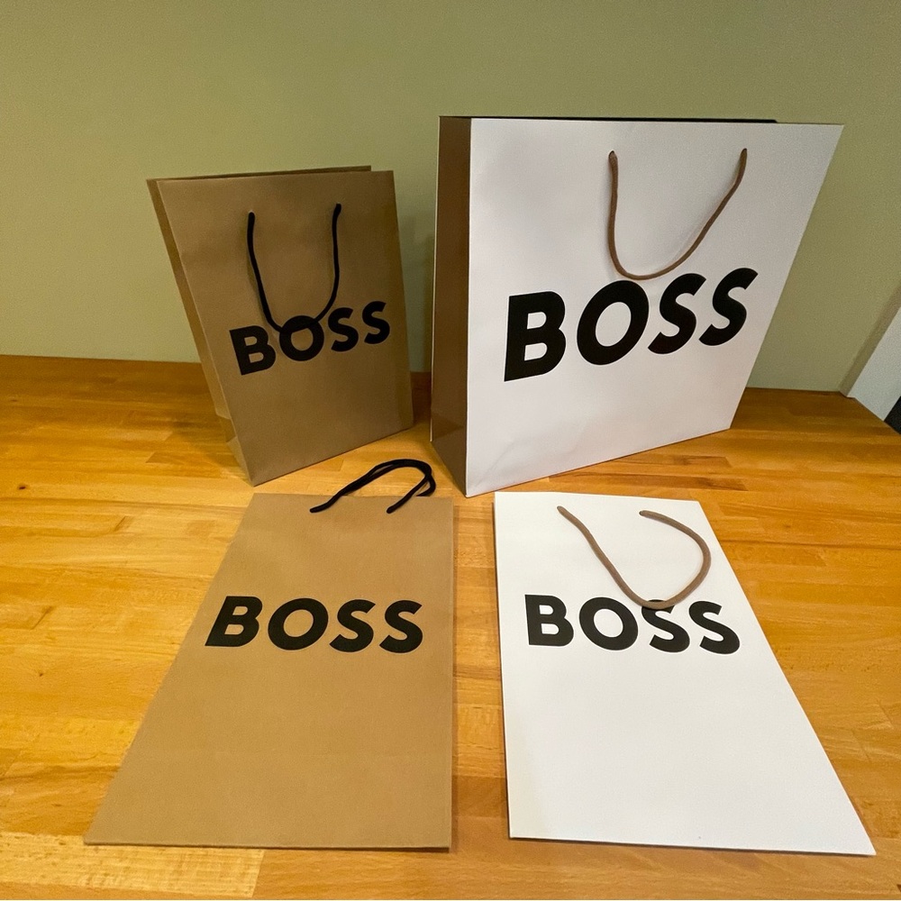 BOSS Men's Tan and White Bags